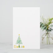 ギフトクリスマスツリーグリーン 便箋 (スタンド正面)