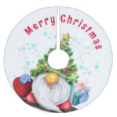 ギフトクリスマスツリースカート付き格言 ブラッシュドポリエステルツリースカート (正面)