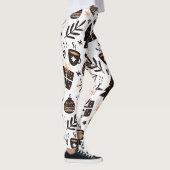 ギフトクリスマスツリー&オーナメントパターンモノグラム レギンス (右)