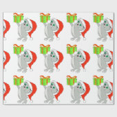 ギフトクリスマスラッピング子猫付き紙 ラッピングペーパー (フラット)
