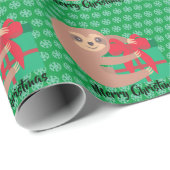 ギフトグリーンスノーフレーク付きクリスマススロース ラッピングペーパー (ロールコーナー)