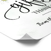 ギフトサイン式シャワー結婚式レセプションユーカリ ポスター (角)