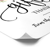 ギフトサイン シャワー ウェディング レセプション ネイビー バーガンディ ポスター (角)