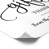 ギフトサイン シャワー ウェディング レセプション 青 花 ポスター (角)