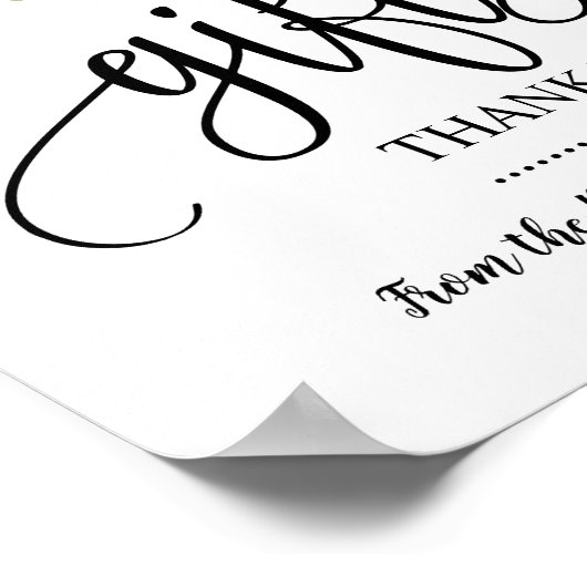 ギフトサイン シャワー ウェディング レセプション 青 花 ポスター (角)