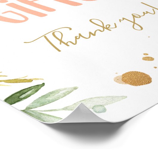 ギフトサンキューガール恋しく思オネダーフル誕生日サイン ポスター (角)