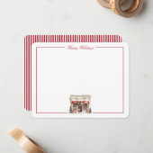 ギフトショップのクリスマスパーソナライズされた文具 ノートカード (正面/裏面インサイチュ)