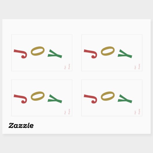 ギフトシンプルステッカーからのクリスマスの喜び 長方形シール (シート)