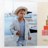 ギフトスタックのクリスマスツリー 三つ折りクリスマスカード (内部最初)