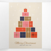 ギフトスタッククリスマスツリー 三つ折りクリスマスカード (内部中)