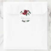 ギフトステッカーからHOLLY Burgundy金ゴールドフローラ ラウンドシール (バッグ)