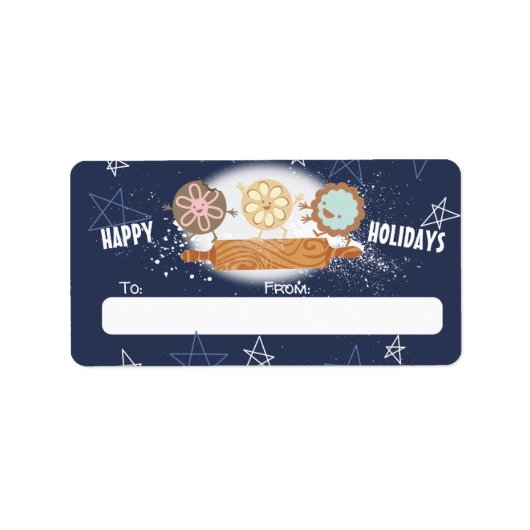 ギフトステッカーのキッチンからのクリスマスクッキー ラベル (正面)