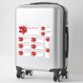 ギフトステッカー/ラベル付き弓(11) |シール |赤 シール (スーツケース)