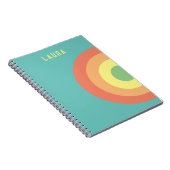ギフトスパイラルノートおもしろいレインボーブルー，赤，桃 ノートブック (右側)