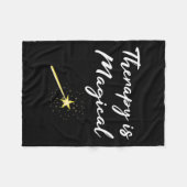 ギフトセラピーは魔法のメンタルヘルスプロフェッショナル フリースブランケット (正面(横))