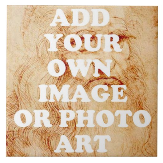 ギフトセラミックタイル – 独自の作成 – 写真を追加 タイル (正面)