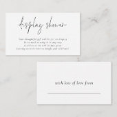 ギフトタグオンバックディスプレイブライダルシャワー エンクロージャーカード (正面/裏面)