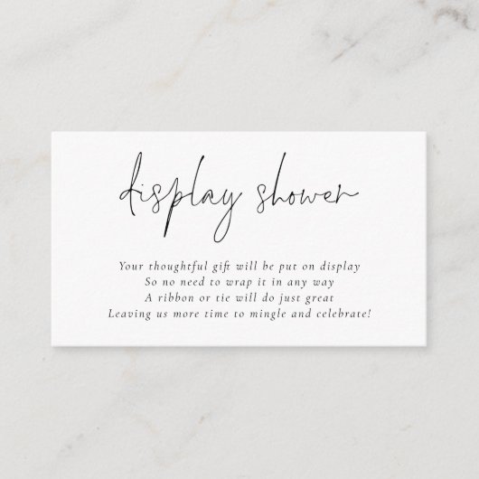 ギフトタグオンバックディスプレイブライダルシャワー エンクロージャーカード (正面)