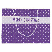 ギフトタグ名: メリークリスマス パープルツリーパターン ラージペーパーバッグ (裏面)