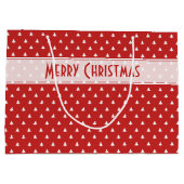 ギフトタグ名: メリークリスマス 赤いツリーパターン ラージペーパーバッグ (裏面)