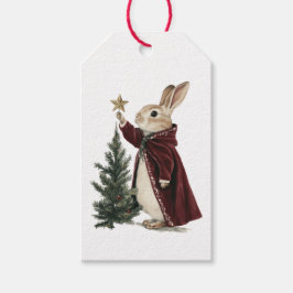 ギフトタグ うさぎとクリスマスツリー