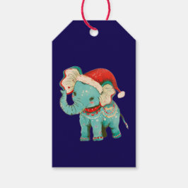 ギフトタグ クリスマス ゾウ と ネズミ