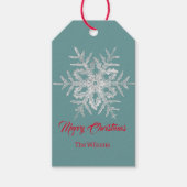 ギフトタグ クリスマス ベントレー スノーフレーク 名前入り カスタム (正面)