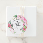 ギフトタグ ピンクの花の母の日 フェイバータグ (インサイチュ)