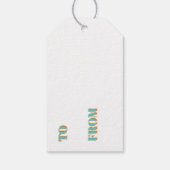 ギフトタグ - 青い恐竜 (裏面)