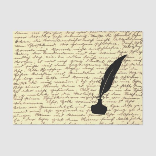 ギフトティッシュペーパーとアンティークレター 薄葉紙 (正面)