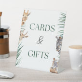 ギフトテーブルサインサファリジャングルベビーシャワー 台座サイン (インサイチュ)