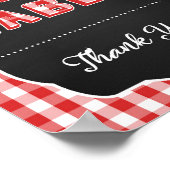 ギフトテーブル記号 – 赤いベビーQ ポスター (角)