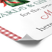 ギフトテーブル 赤いクリスマスマーケット ブライダルシャワー ポスター (角)