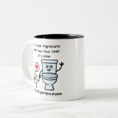 ギフトトイレ紙不足黙示録 ツートーンマグカップ (正面左)