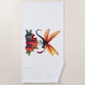 ギフトドラゴン包まれたフライ ビーチタオル (正面)