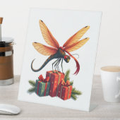 ギフトドラゴン包まれたフライ 台座サイン (インサイチュ)