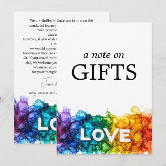 🌈ギフトノートLGBTQ 絵を描 With Love エンクロージャーカード