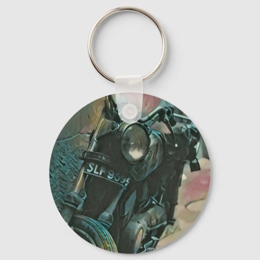 ギフトバイクもしくは自転車に乗る人 キーホルダー (正面)