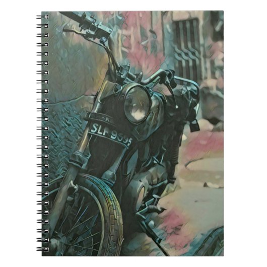 ギフトバイクもしくは自転車に乗る人 ノートブック (正面)