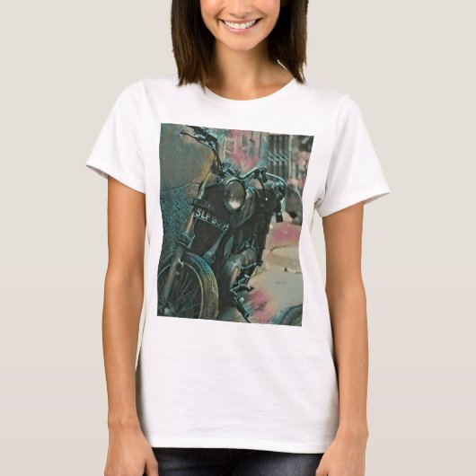 ギフトバイクもしくは自転車に乗る人 Tシャツ (正面)