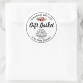 ギフトバスケットラベル ラウンドシール (バッグ)