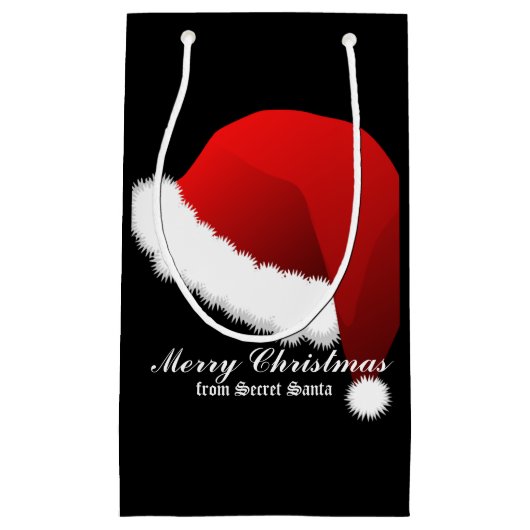 ギフトバッグのクリスマスの秘密サンタ スモールペーパーバッグ (正面)
