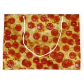 ギフトバッグのピザプリント ラージペーパーバッグ (正面)