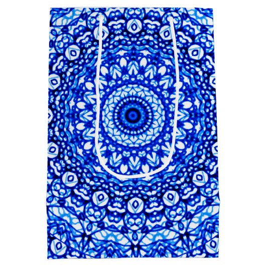 ギフトバッグの曼荼羅のMehndiのスタイルG403 ミディアムペーパーバッグ (裏面)