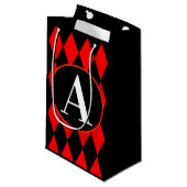 ギフトバッグの-小さい、光沢のある道化師及びモノグラム スモールペーパーバッグ (正面アングル)