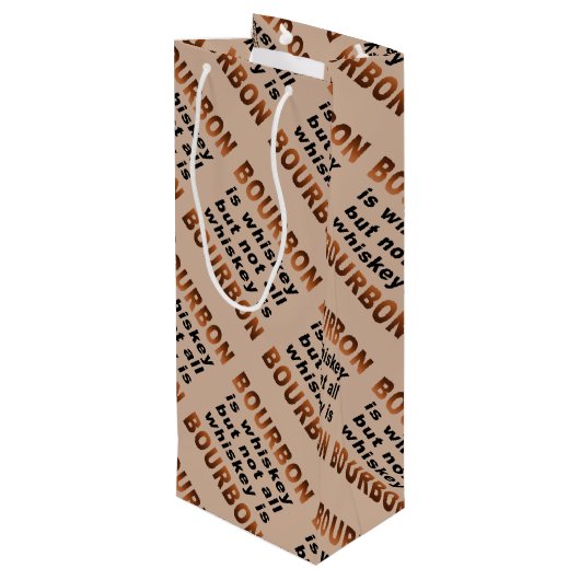 ギフトバッグ-すべてのウィスキーがブルボンではないです! ワインギフトバッグ (裏面アングル)