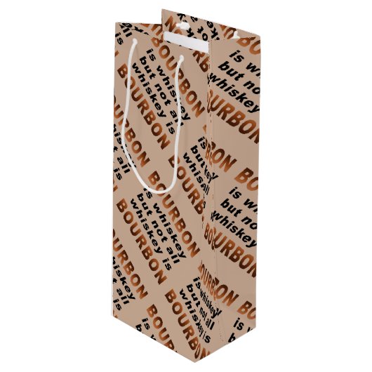 ギフトバッグ-すべてのウィスキーがブルボンではないです! ワインギフトバッグ (正面アングル)