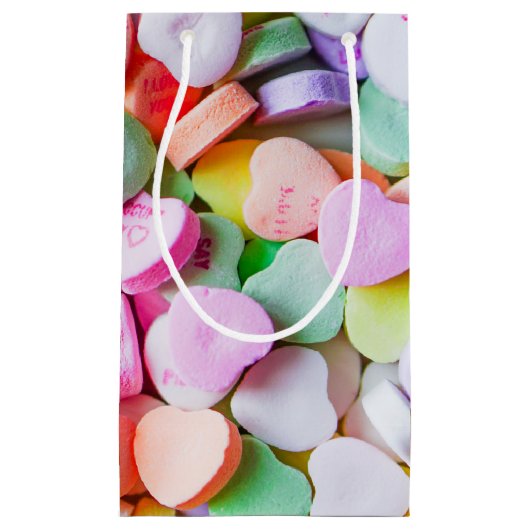 ギフトバッグ-キャンデーの会話のハート スモールペーパーバッグ (正面)