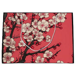 ギフトバッグ クレーンと桜の月 ラージペーパーバッグ