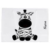 ギフトバッグ。 シマウマ ラージペーパーバッグ (裏面)